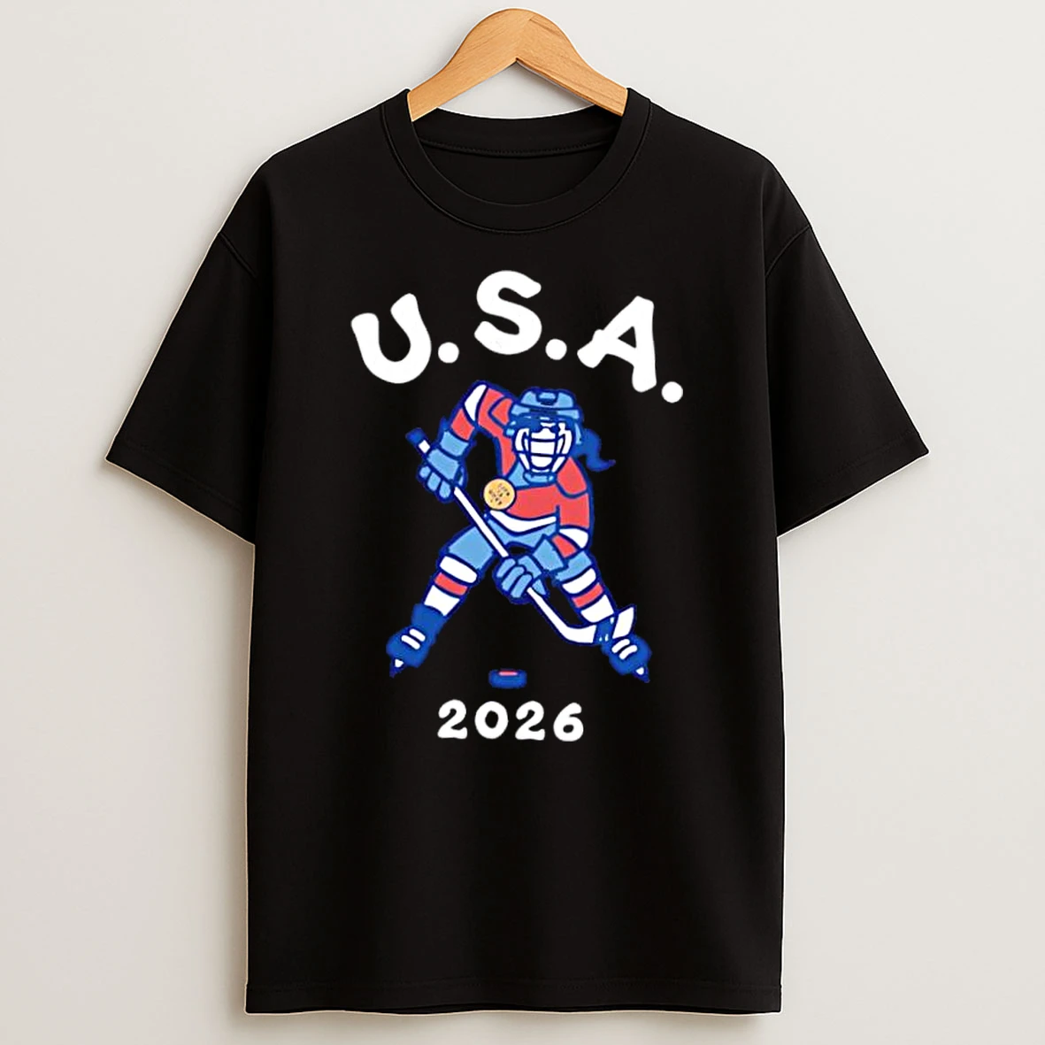 Usa 2026 Womens Hockey Player With Gold Medal Shirts