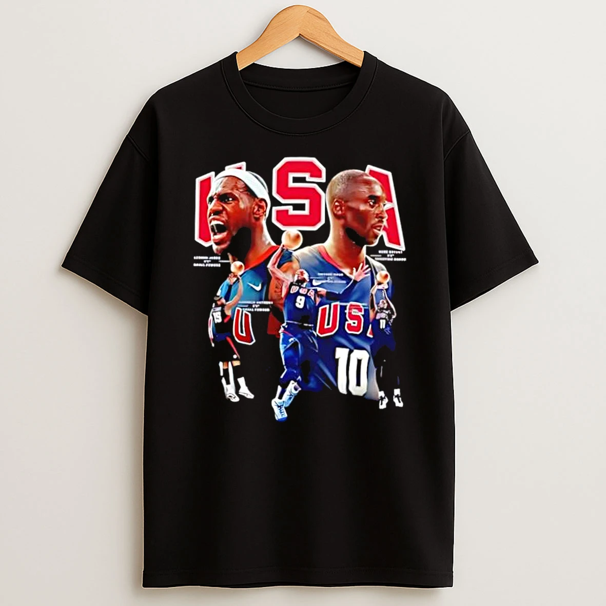 Usa Basketball Team Lebron James Kobe Bryant Olympic Shirts