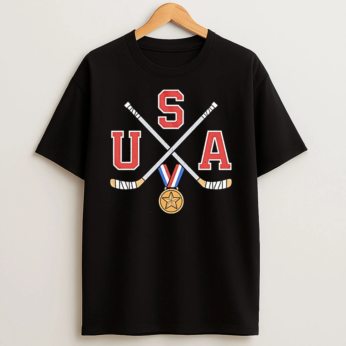 Usa Cross Sticks Hockey Shirts