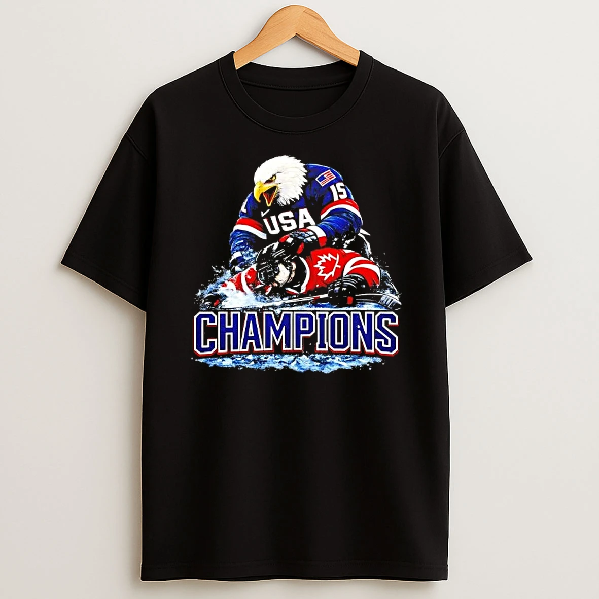 Usa Eagle Dominates Canada 2026 Hokcey Champions Shirts