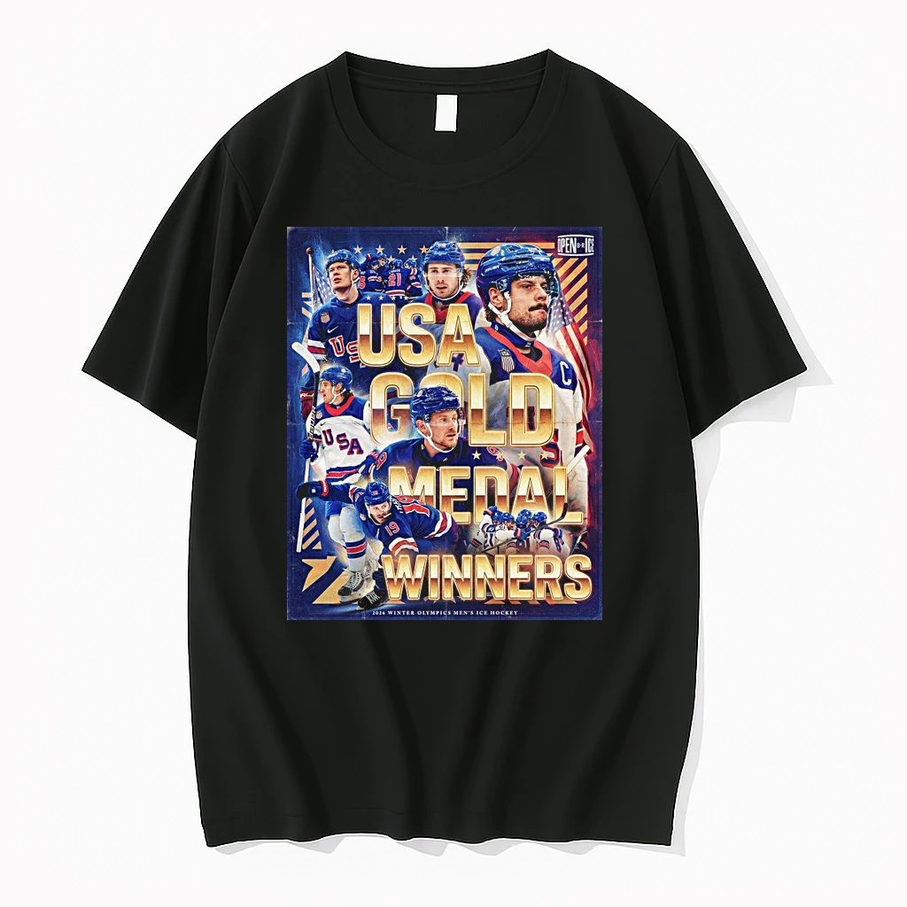 Usa Gold Medal Winners 2026 Winter Olympics Mens Ice Hockey Open Ice Shirts