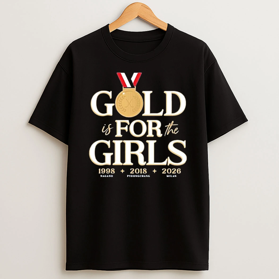 Usa Hockey Gold Is For The Girls Shirts
