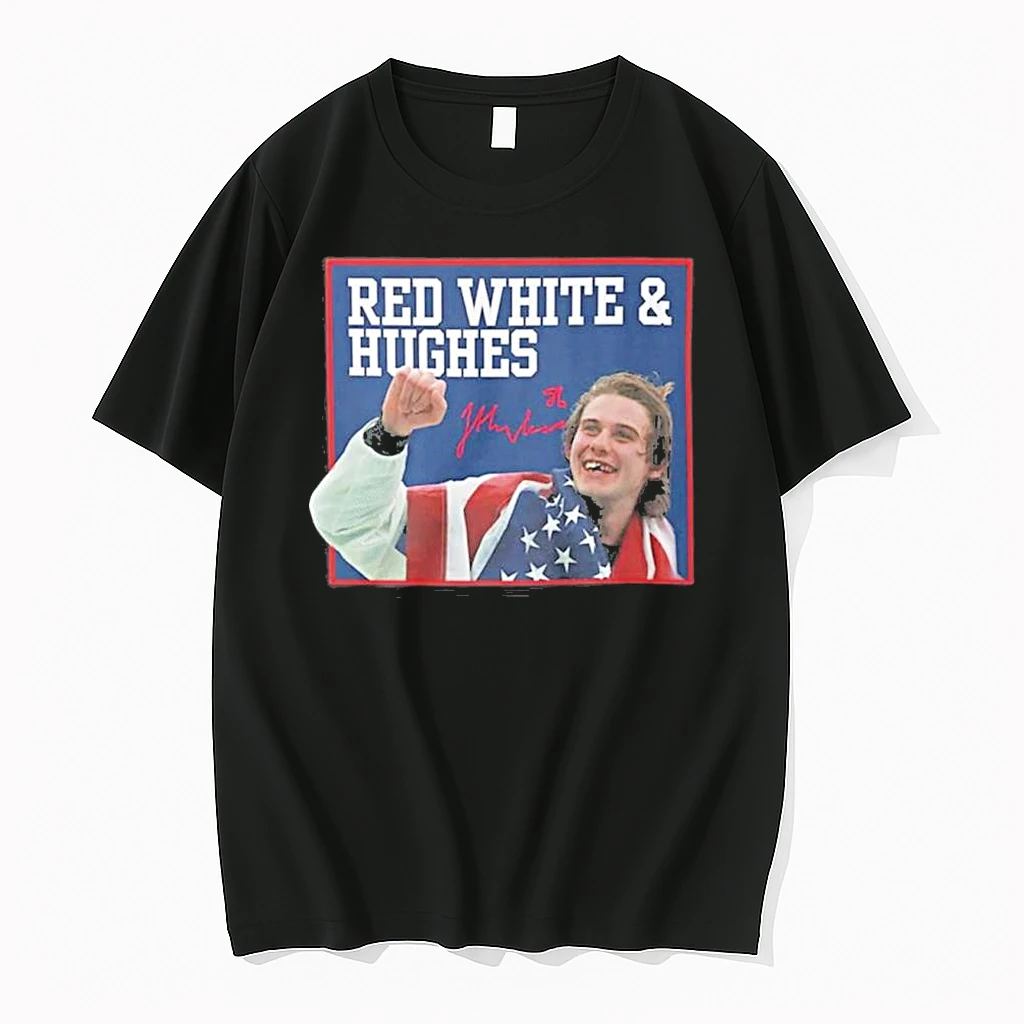Usa Hockey Red White And Hughes World Champs Shirts