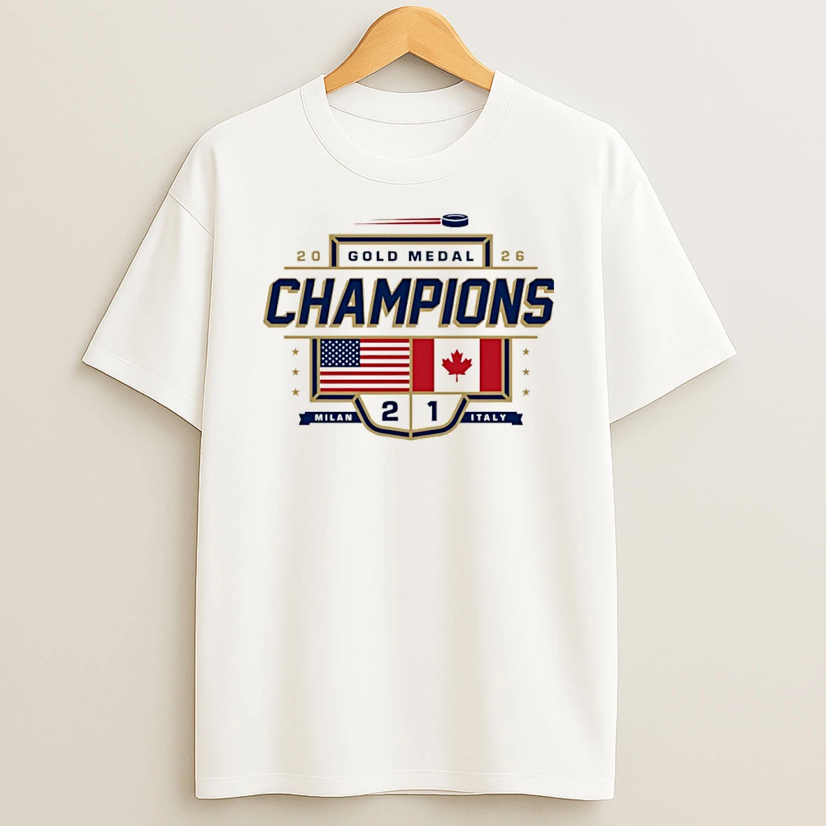 Usa Hockey Team 2026 Gold Medal Champions Milan Italy Shirts