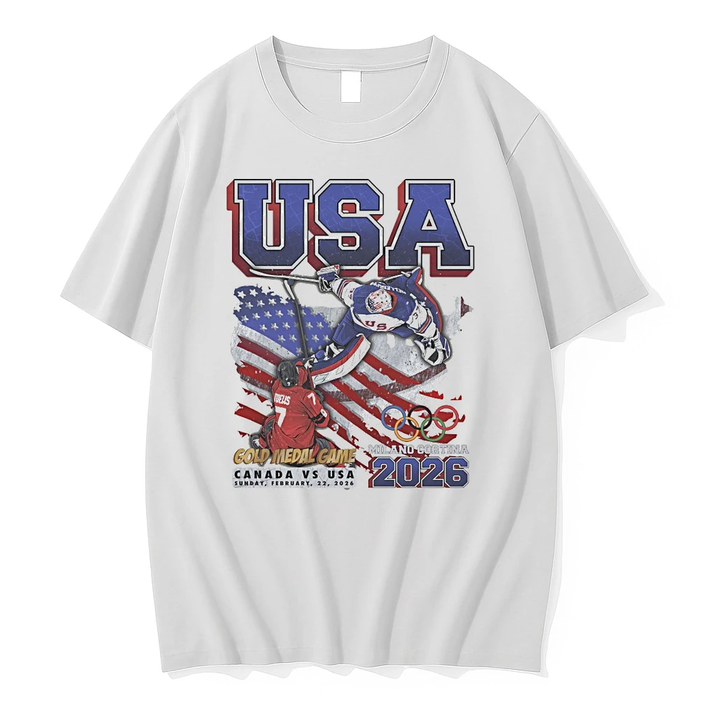 Usa Hockey V2 Gold Medal Game Canada Vs Usa Milano Cortina 2026 Planet Euphoria Art Shirts