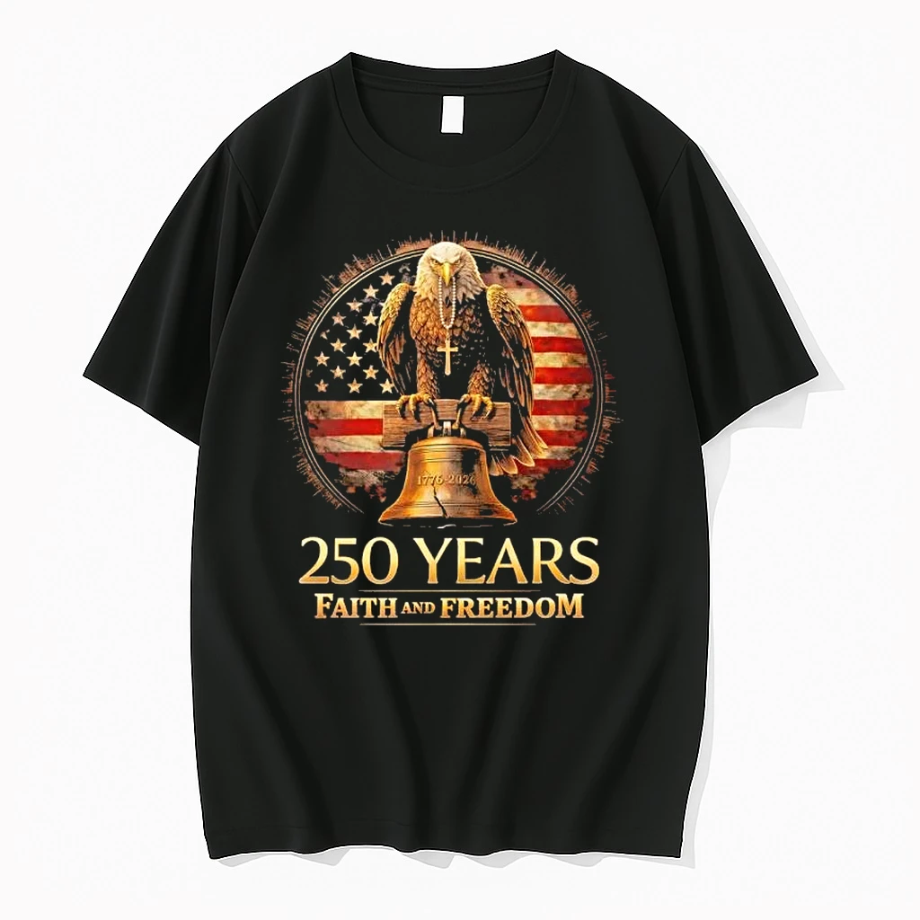 Usa Semiquincentennial 250 Years Faith And Freedom 1776%ce%b3co2026 Eagle Liberty Bell Patriotic Christian Shirts