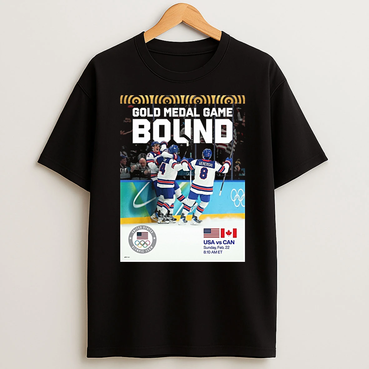 Usa Vs Canada Gold Medal Game Sunday Feb 22 2026 Winter Olympics Shirts
