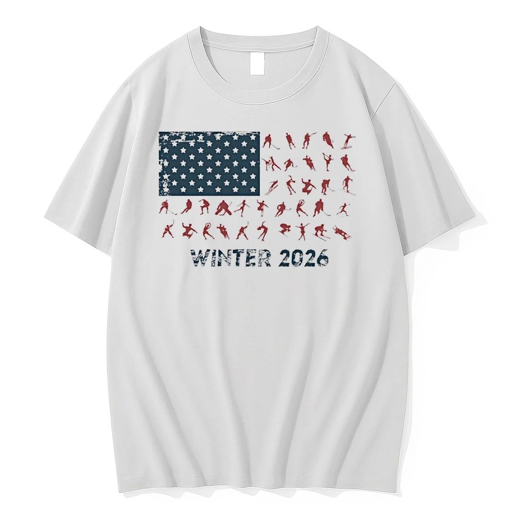 Usa Winter Sports American Skiing 2026 Flag Shirts