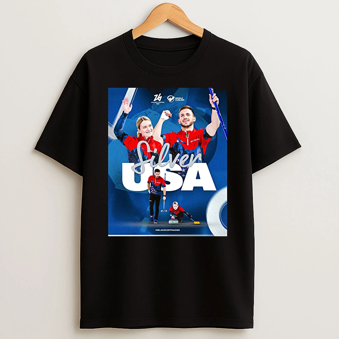 United States Cory Thiesse And Korey Dropkin Silver Usa Milano Cortina 2026 Shirts