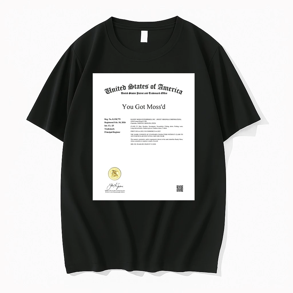 United States Of America Randy Moss Trademarks You Got Mossd 2026 Signature Shirts