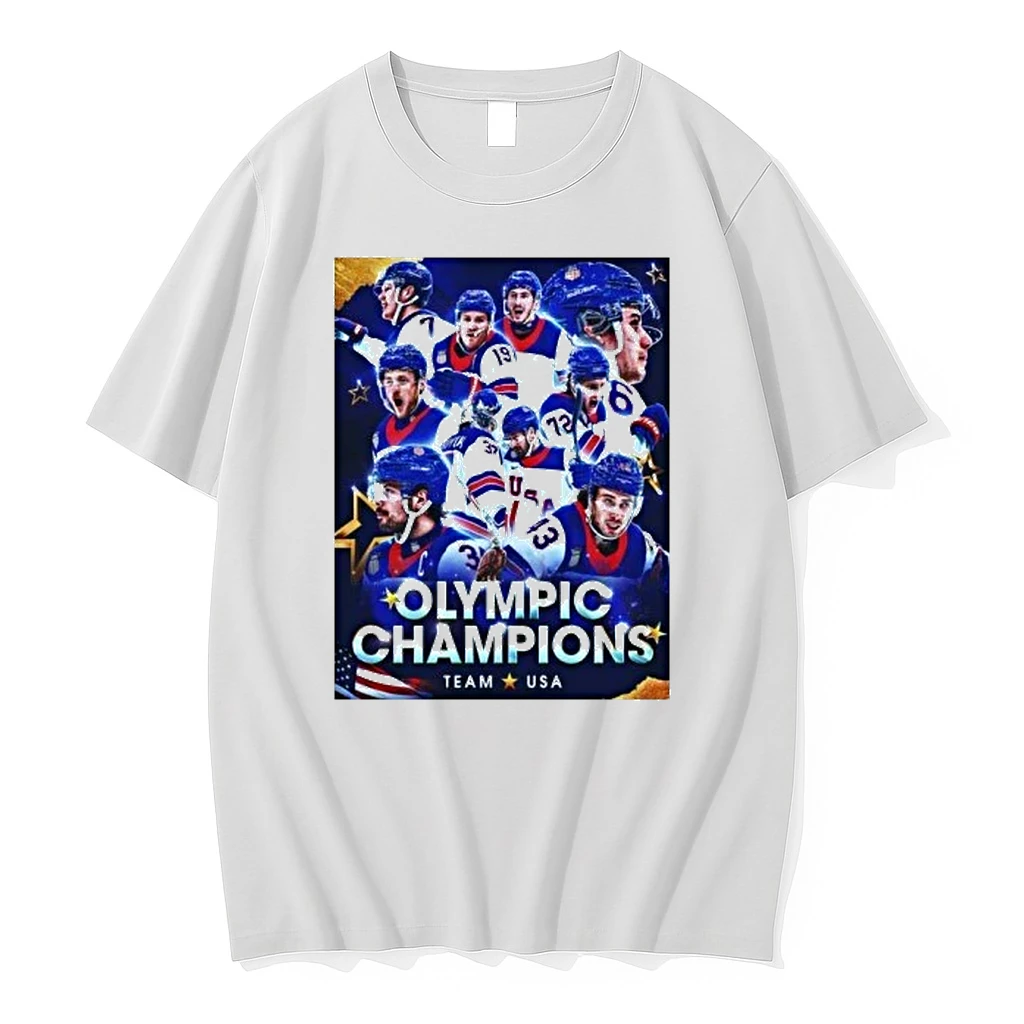 Usa Mens Olympic Hockey Team Winter Olympic Milano Cortina 2026 Gold Medal Champions Shirts