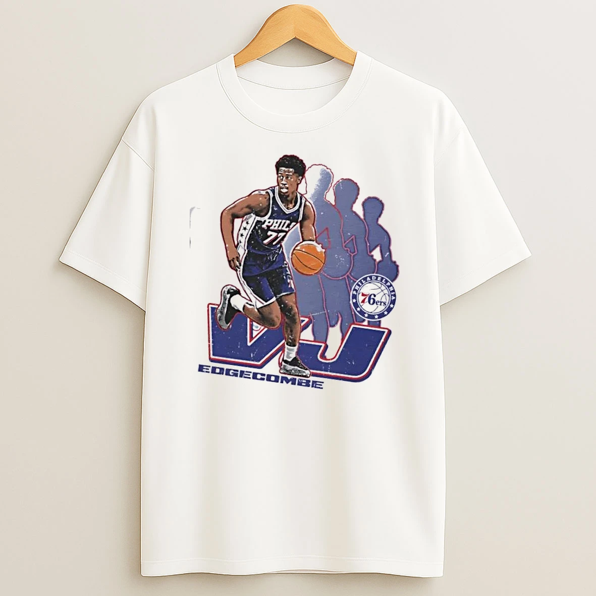 Vj Edgecombe Philadelphia 76ers Basketball Retro Signature Shirts