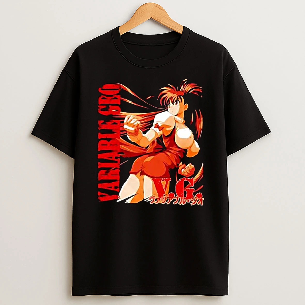 Variable Geo V G Anime Girl Fighting Pose Japanese Shirts