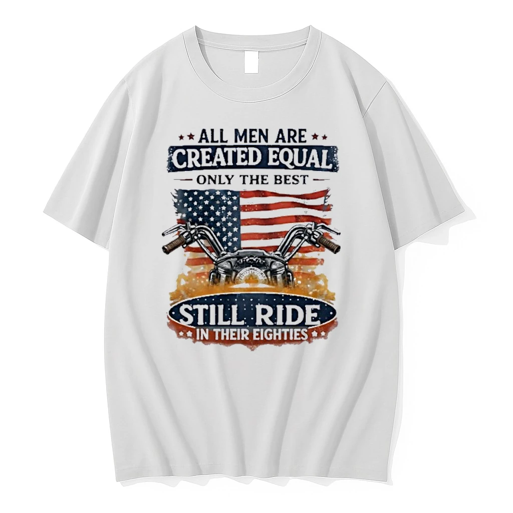 Vintage All Men Are Created Equal Only The Best Still Ride In Their Eighties Shirts