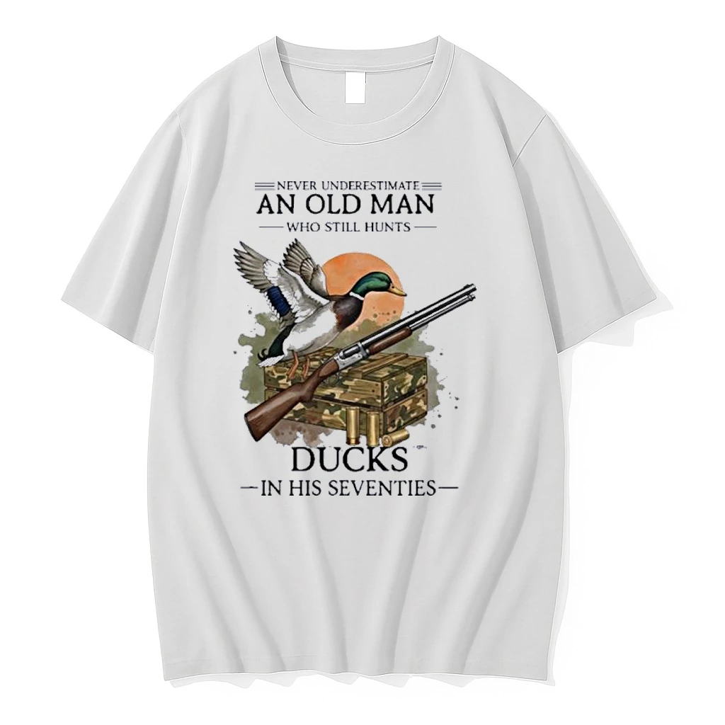 Vintage Never Underestimate Old Man Who Still Hunts Ducks In His Seventies Shirts