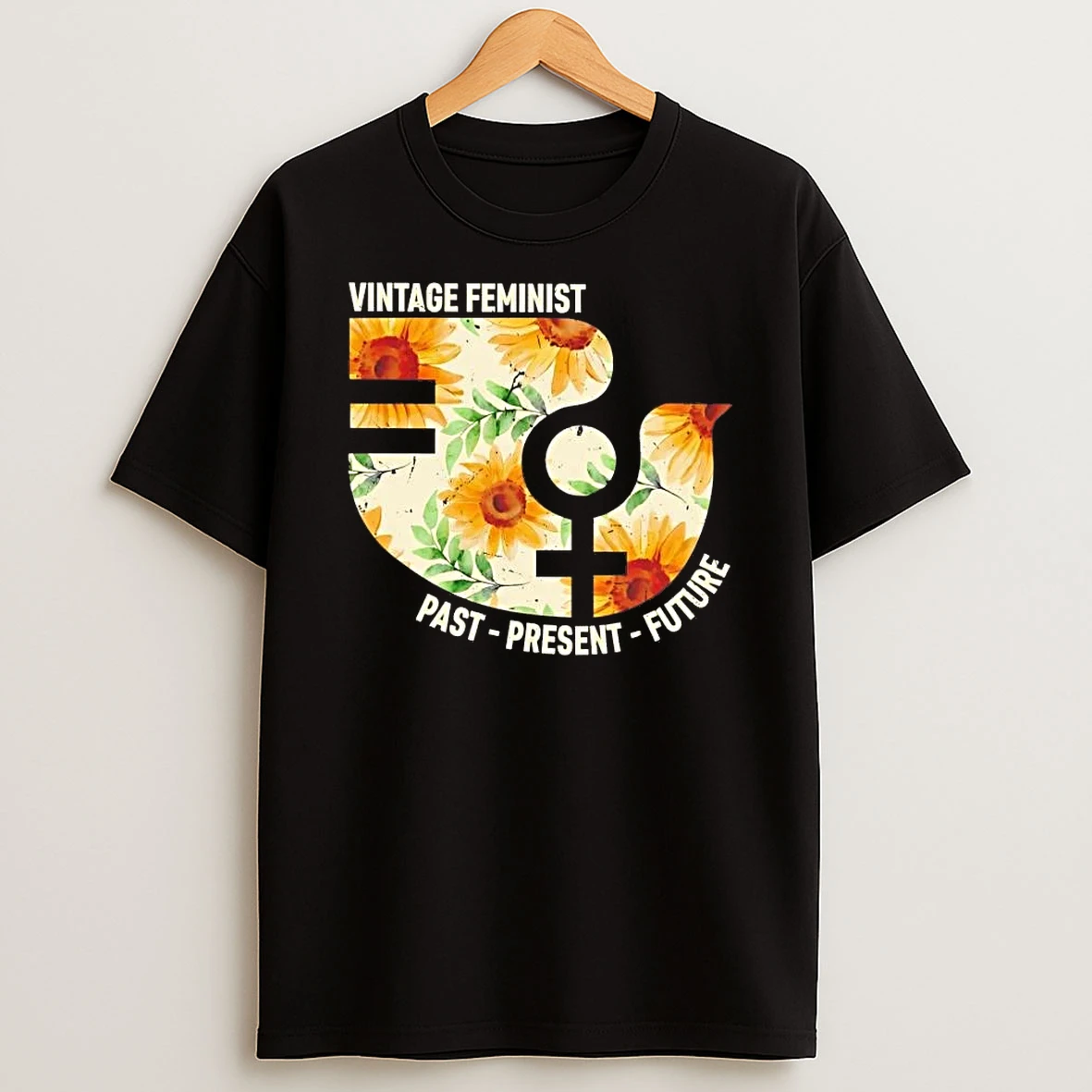 Vintage Feminist Past Present Future Tee Shirts