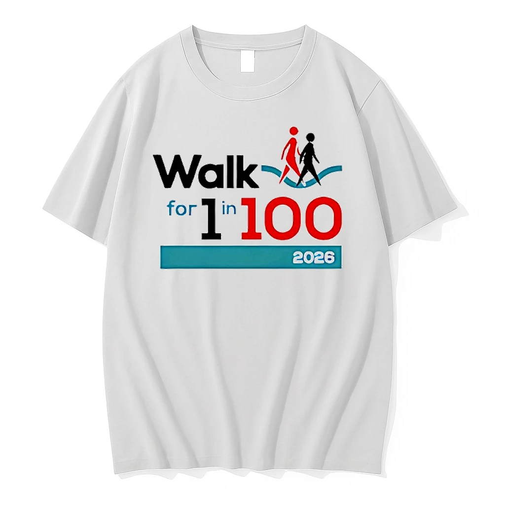 Walk For 1 In 100 2026 Event Awareness Campaign Shirts