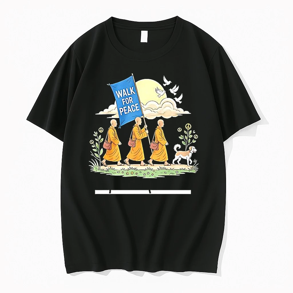 Walk For Peace Aloka Buddhist Monks Journey Woman Shirts
