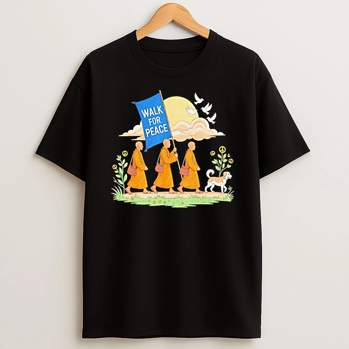 Walk For Peace Aloka Buddhist Monks Journey Shirts