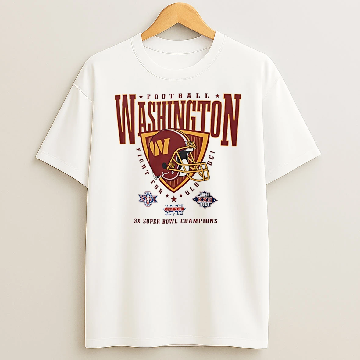 Washington Commanders Fight For Old Dc 3x Super Bowl Champions Helmet Shirts