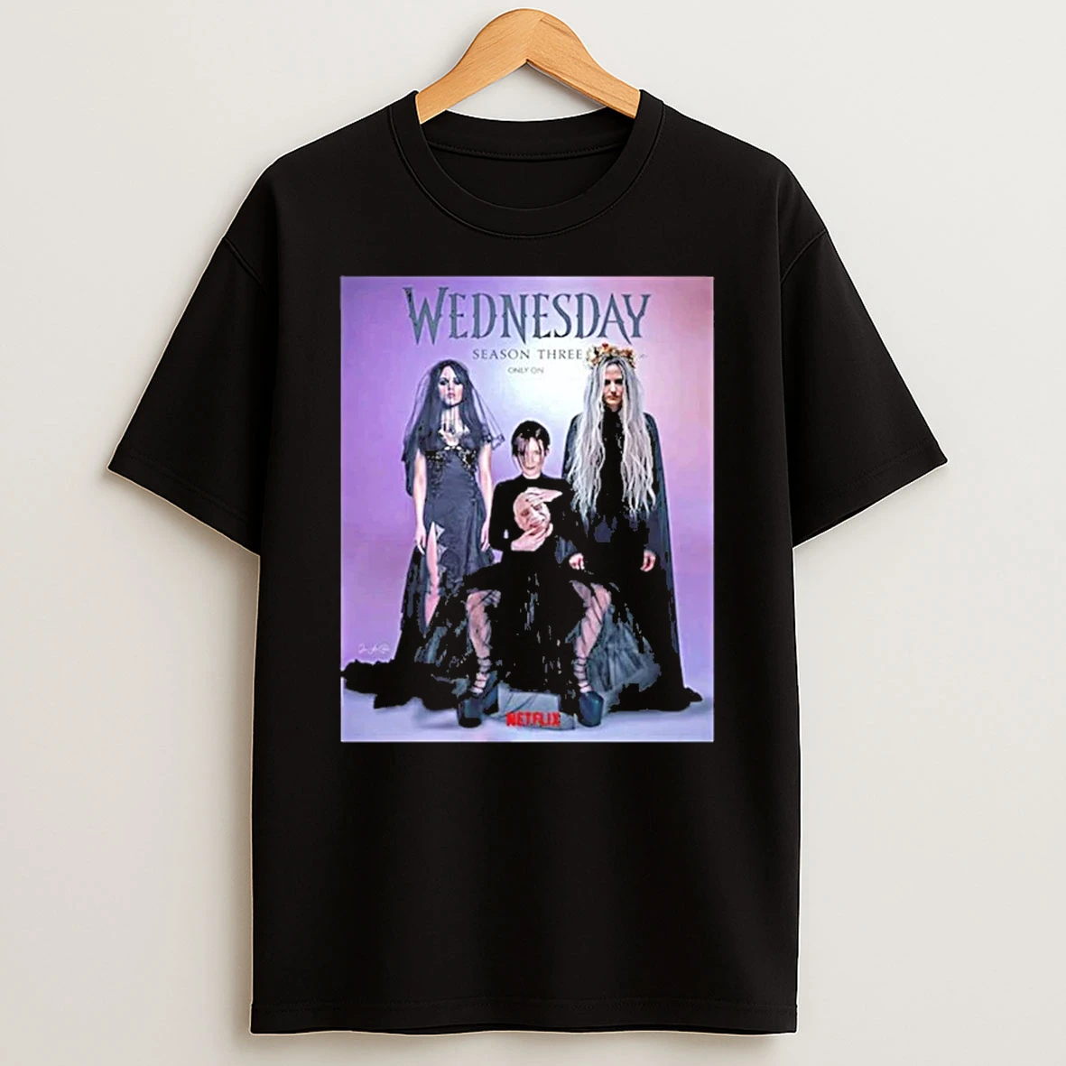 Wednesday Season 3 Netflix Series Fan Made By Jose A Buzon Shirts