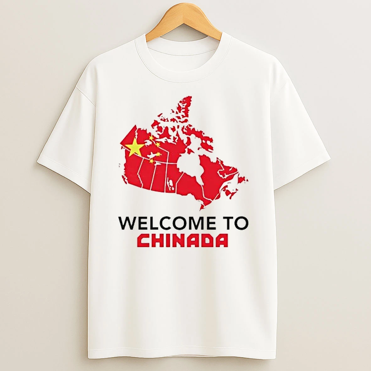 Welcome To Chinada China X Canada Map Tee Shirts