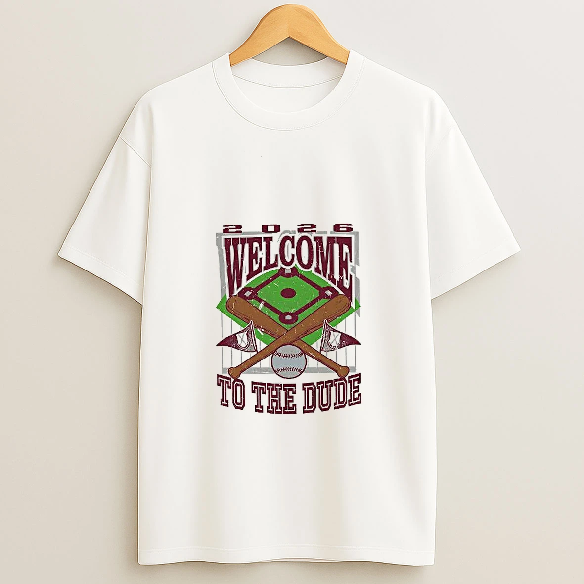 Welcome To The Dude Baseball 2026 Baseball Field Woman Shirts