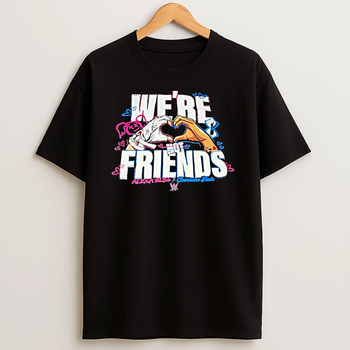 Were Not Friends Alexa Bliss Charlotte Flair Wwe Shirts
