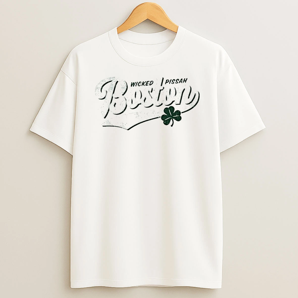 Wicked Pissah Boston Shamrock Tailsweep Shirts