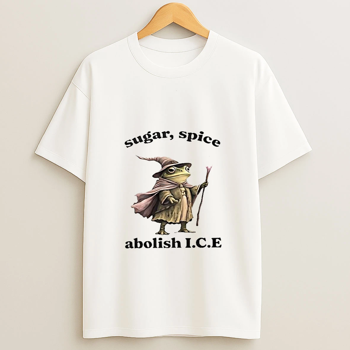 Wizard Frog Sugar Spice Abolish Ice 2026 Woman Shirts