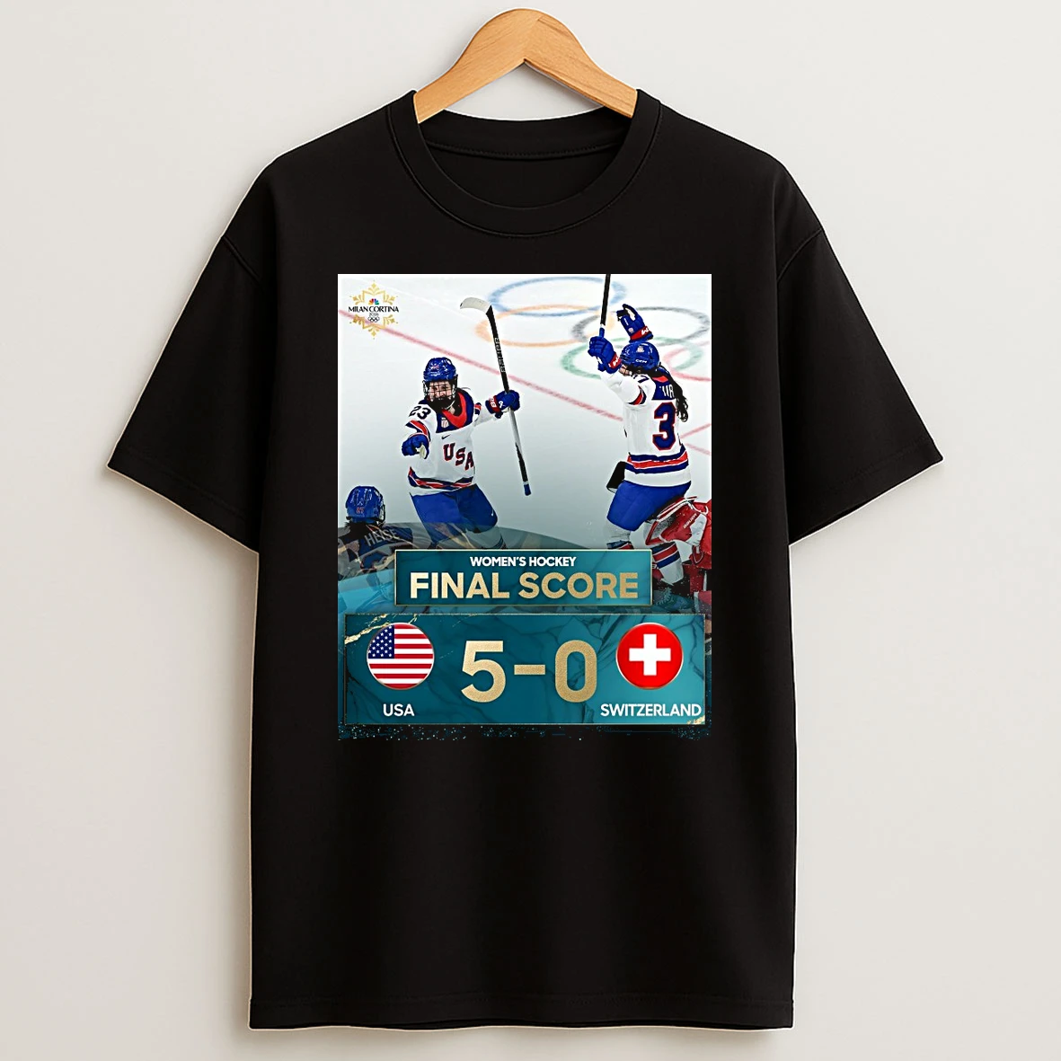 Womens Hockey Final Score Usa 5 0 Switzerland Winter Olympics Shirts