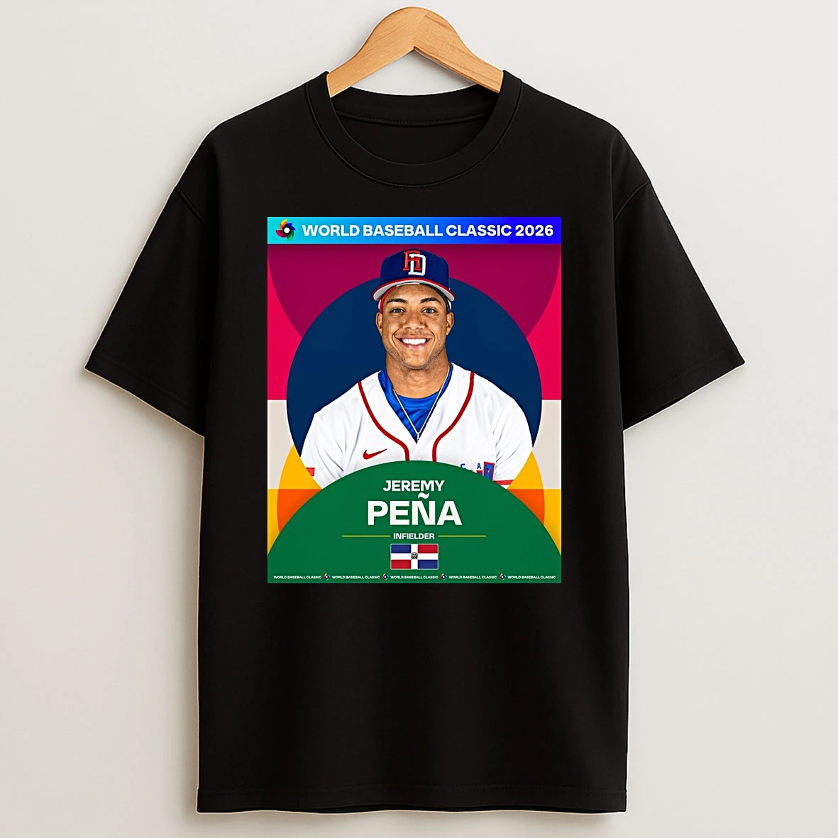 World Baseball Classic 2026 Jeremy Pena Team Dominican Republic Infielder Shirts