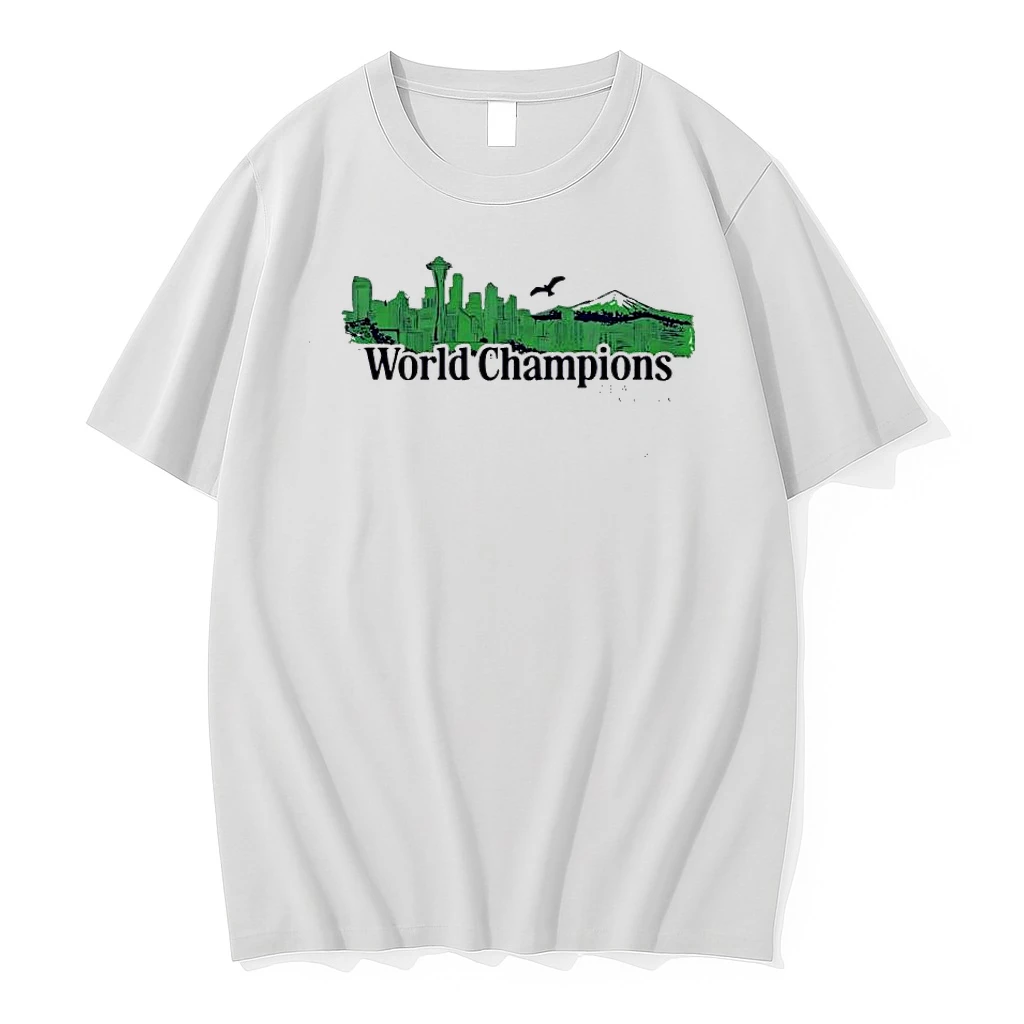 World Champions Seattle Xlvii Lx Skyline Space Needle Mount Rainier Shirts