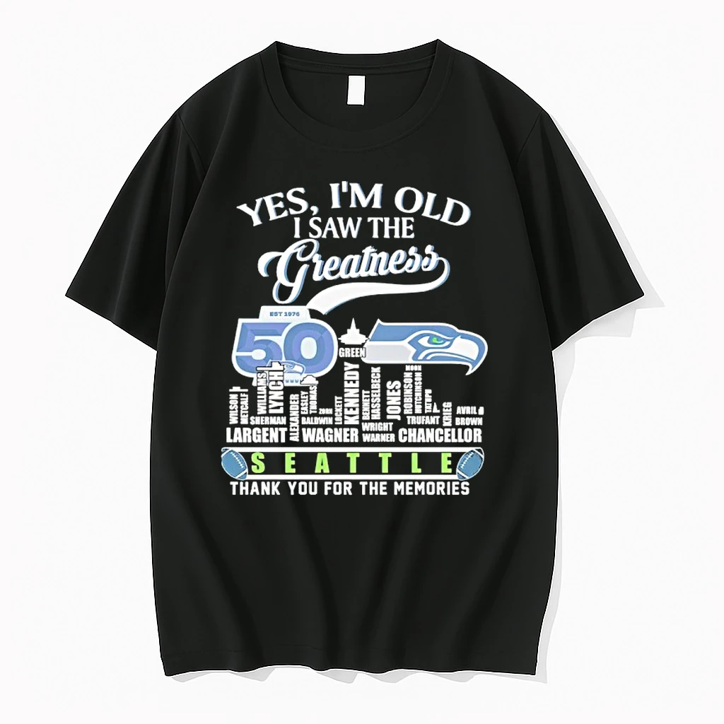 Yes Im Old I Saw The Greatness 50 Years Seattle Seahawks Thank You For The Memories 2026 Shirts