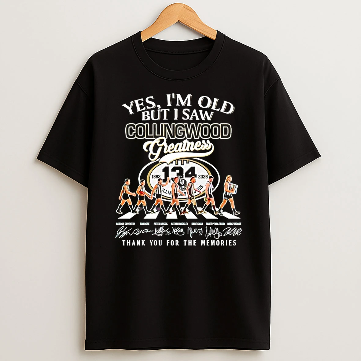 Yes Im Old But I Saw Collingwood Greatness Thank You For The Memories Signature Abbey Road Shirts