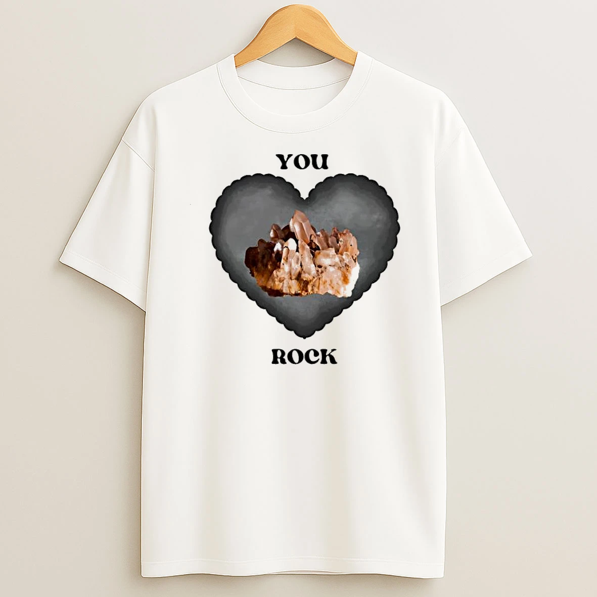 You Rock Crystal Quartz Heart Aesthetic Gemstone Shirts