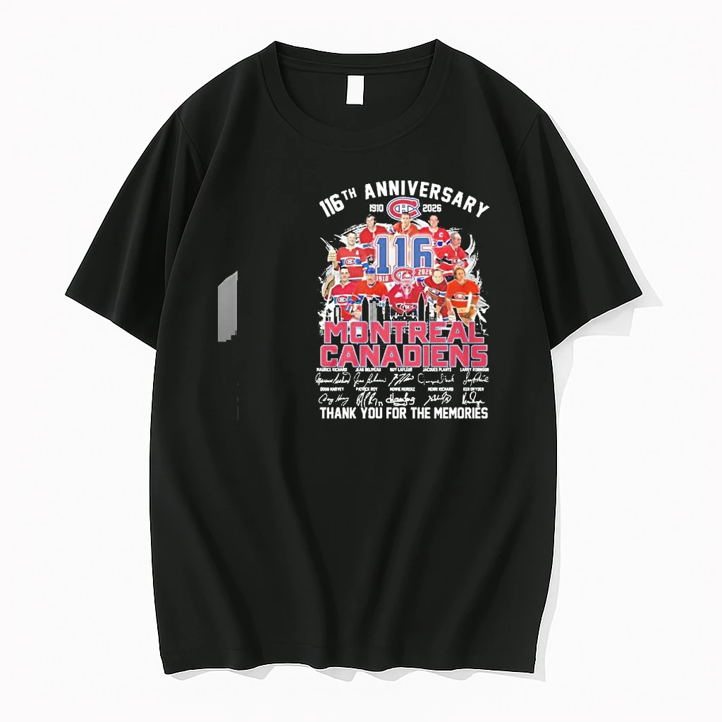 116th Anniversary 1910 2026 Montreal Canadiens Team Hockey Signatures Shirts