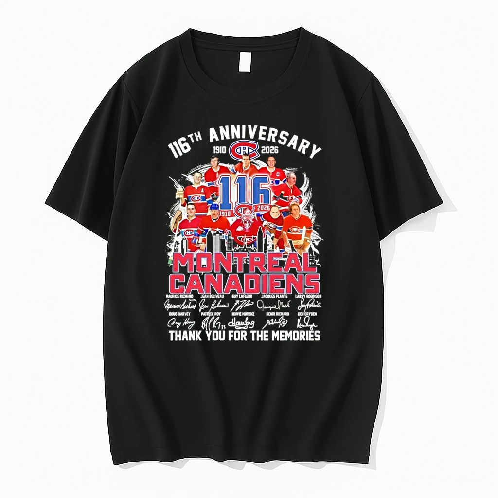 116th Anniversary 1910 2026 Montreal Canadiens Maurice Richard And Legends Skyline Signatures Shirts