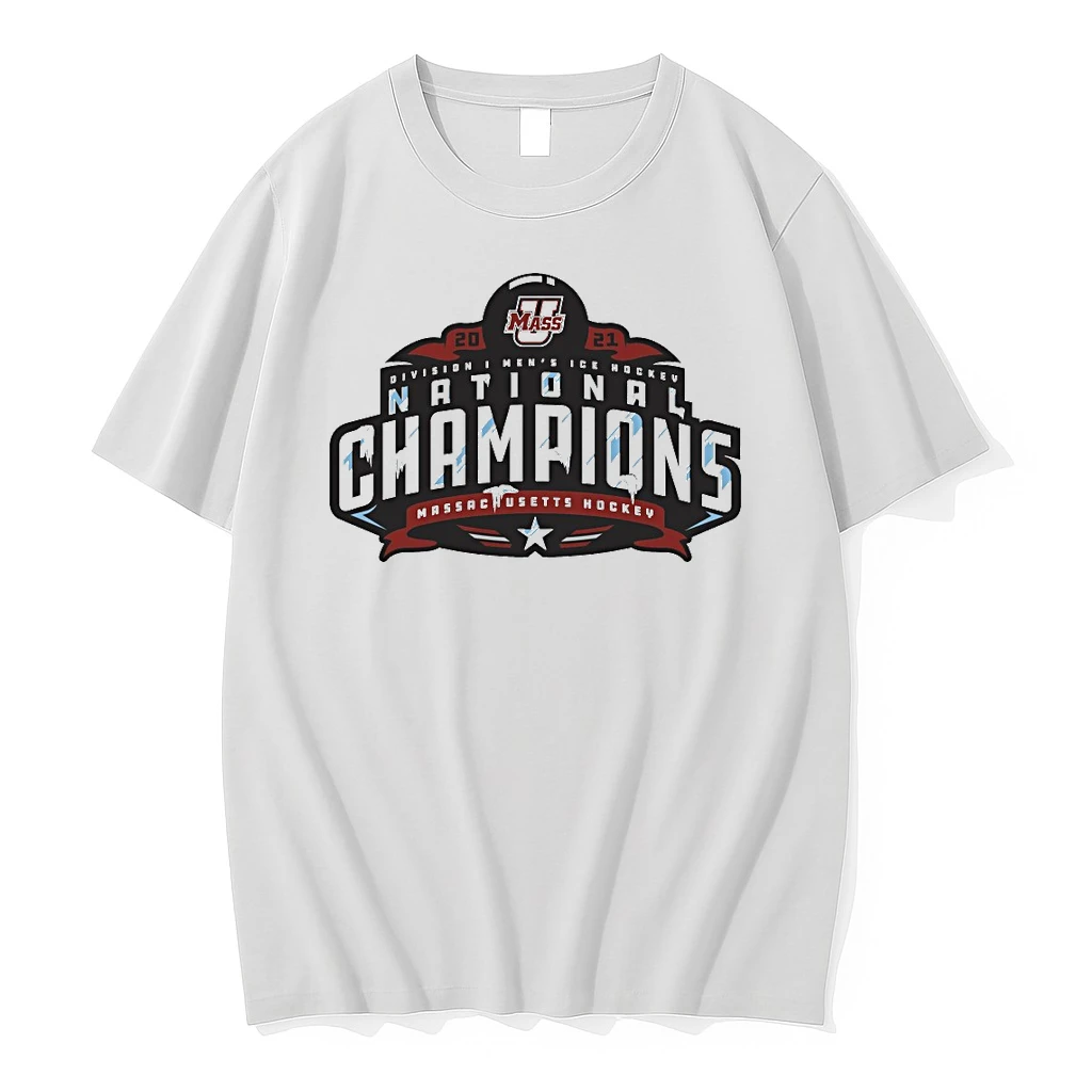 2021 Umass Massachusetts Hockey Division I Mens Ice Hockey National Champions Logo Shirts