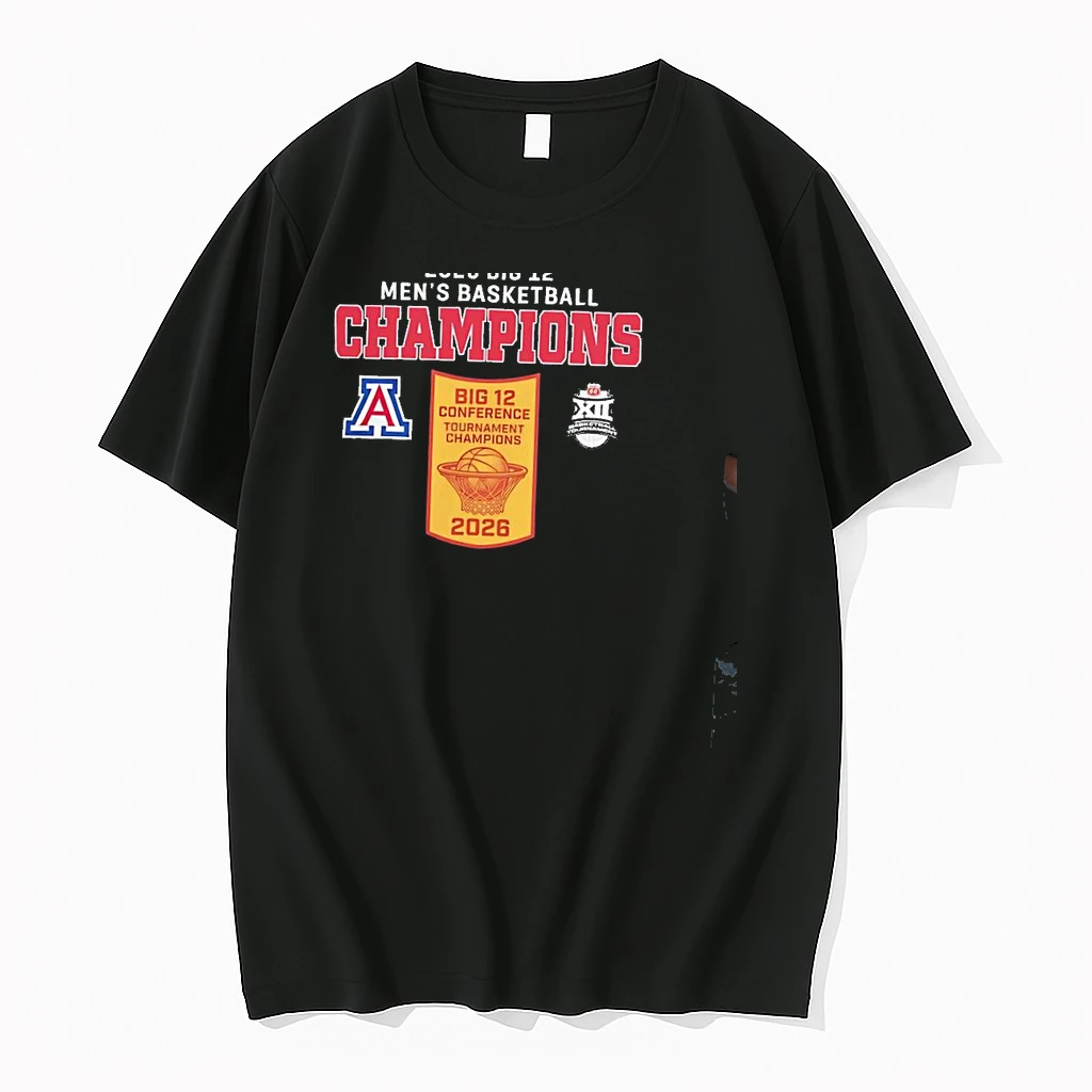 2026 Big 12 Tournament Champions Arizona Wildcats Basketball Shirts