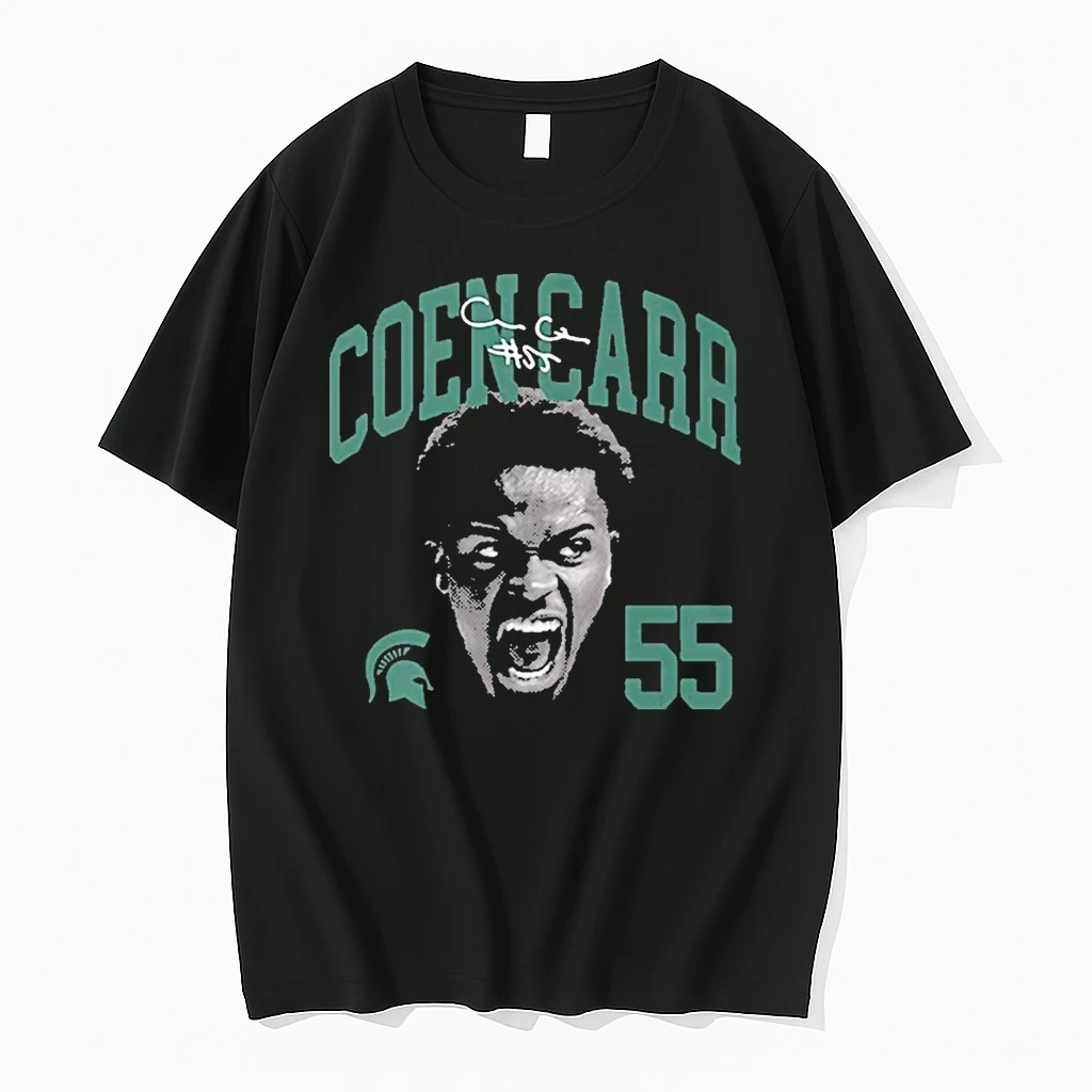 2026 Coen Carr Michigan State Spartans Basketball Nil Graphic Player Signature Shirts