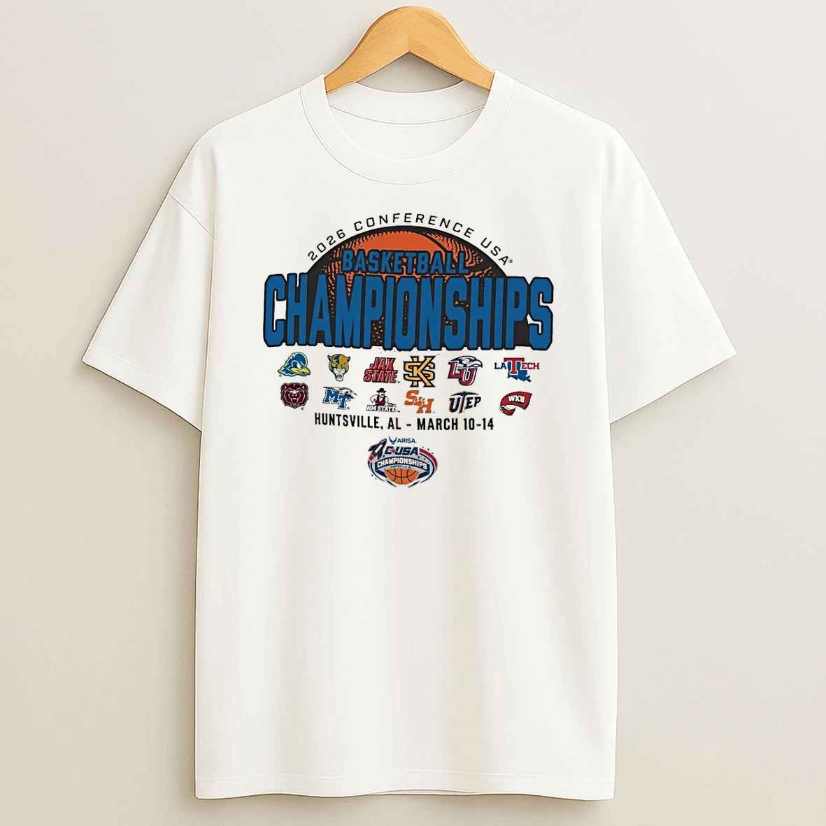 2026 Conference Usa Basketball Championships March 10 14 2026 Huntsville Al Logos Shirts
