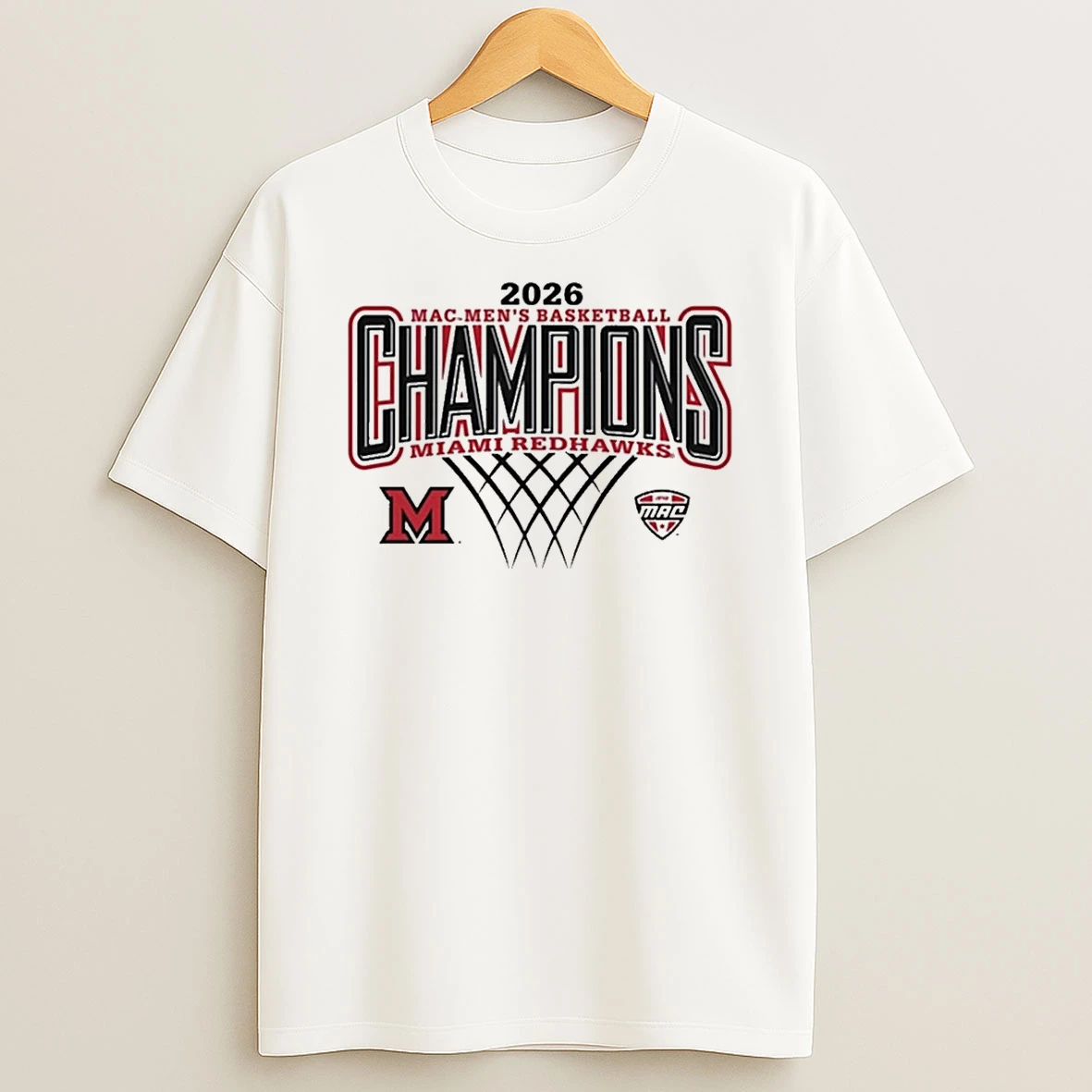2026 Mac Mens Basketball Regular Season Champions Miami Redhawks White Shirts