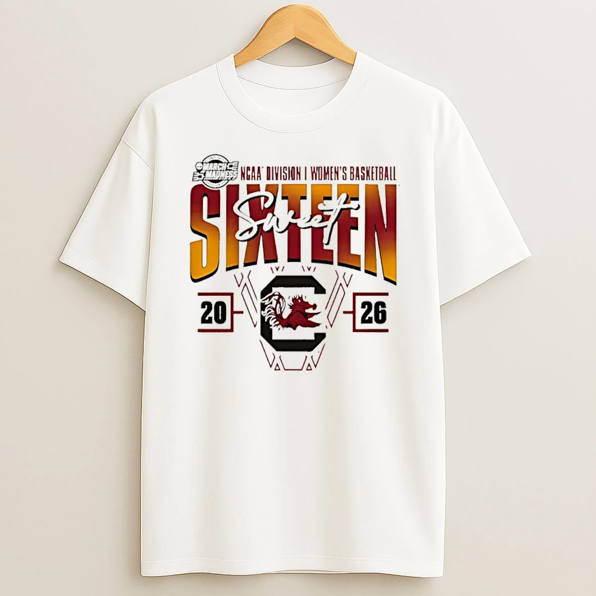 2026 March Madness Sweet 16 South Carolina Gamecocks Womens Ncaa Womens Basketball Tournament Shirts