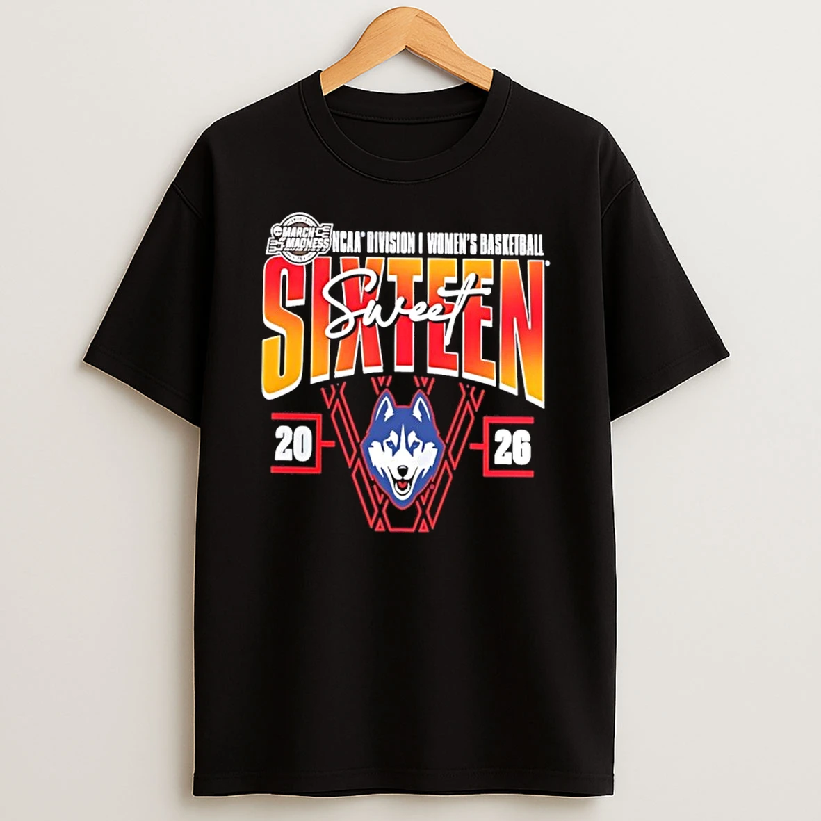 2026 March Madness Sweet 16 Uconn Huskies Ncaa Womens Basketball Tournament Shirts