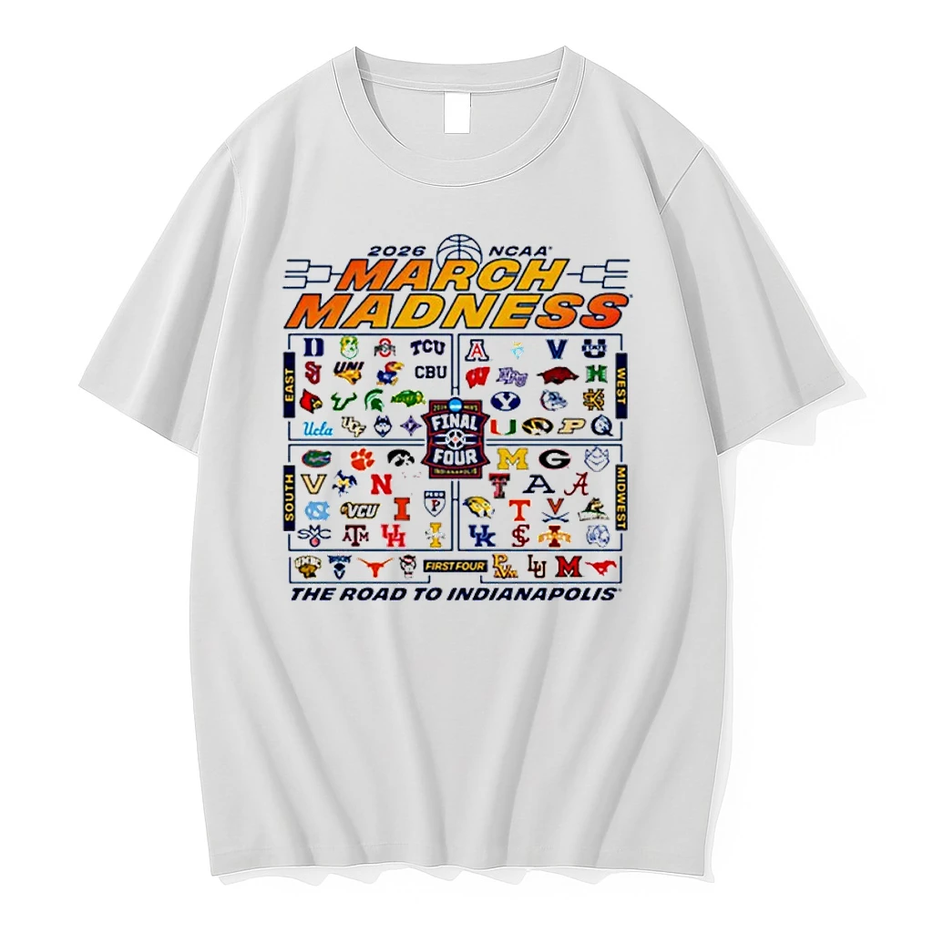 2026 Ncaa March Madness 68 Team Logos Shirts