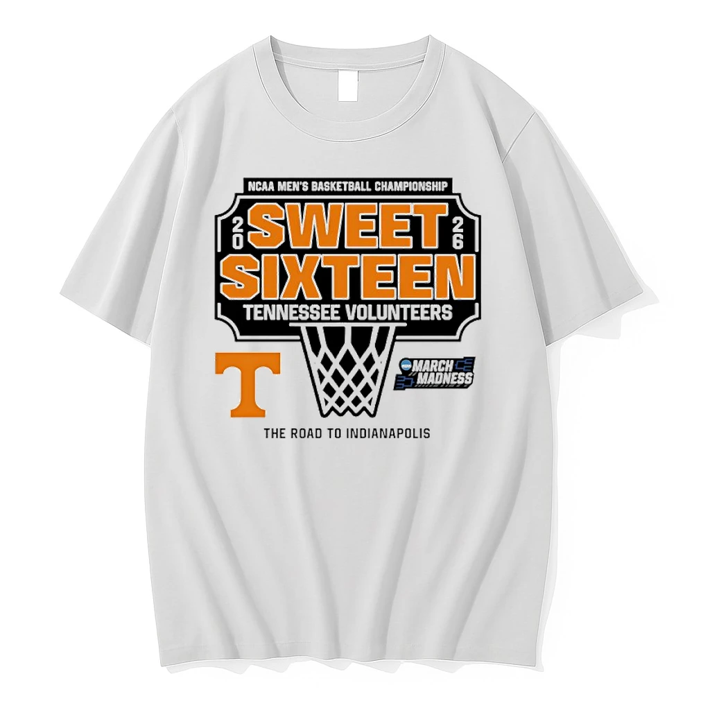 2026 Ncaa Mens Basketball Championship Sweet Sixteen Tennessee Volunteers The Road To Indianapolis Shirts
