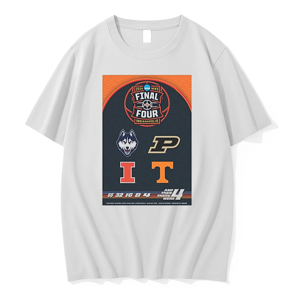 2026 Ncaa Mens Basketball Final Four Indianapolis Uconn Purdue Illinois And Tennessee Shirts