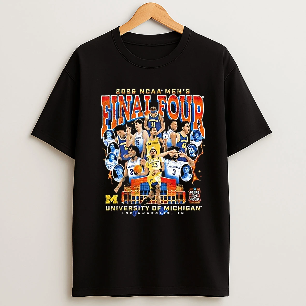 2026 Ncaa Mens Final Four University Of Michigan Wolverines Indianapolis Shirts
