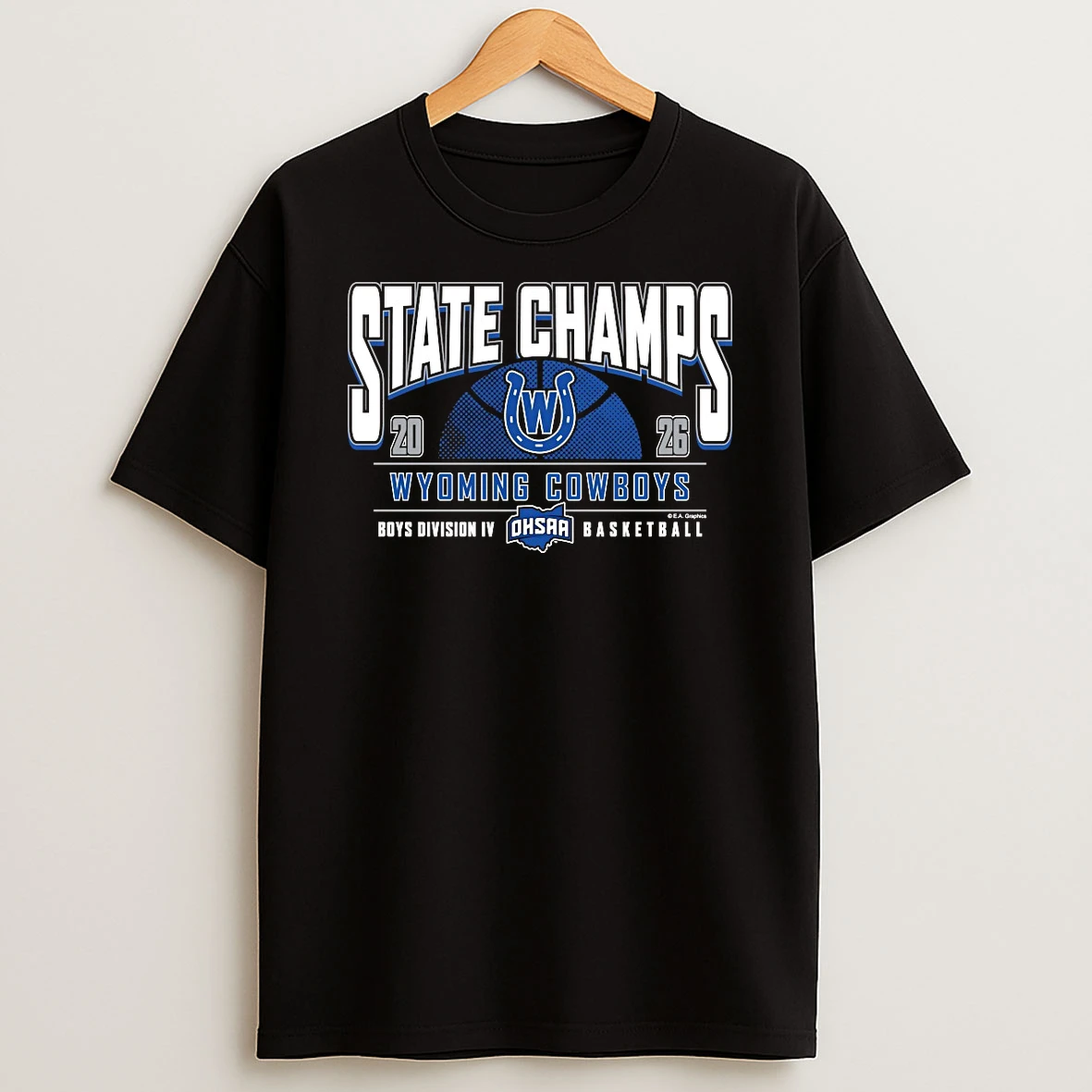 2026 Ohsaa Boys Basketball D4 State Champions Wyoming Cowboys Shirts